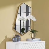 Linneah Large Mirror, Gold - Hedi's Furniture